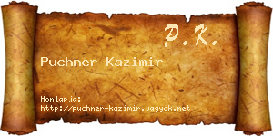 Puchner Kazimir névjegykártya